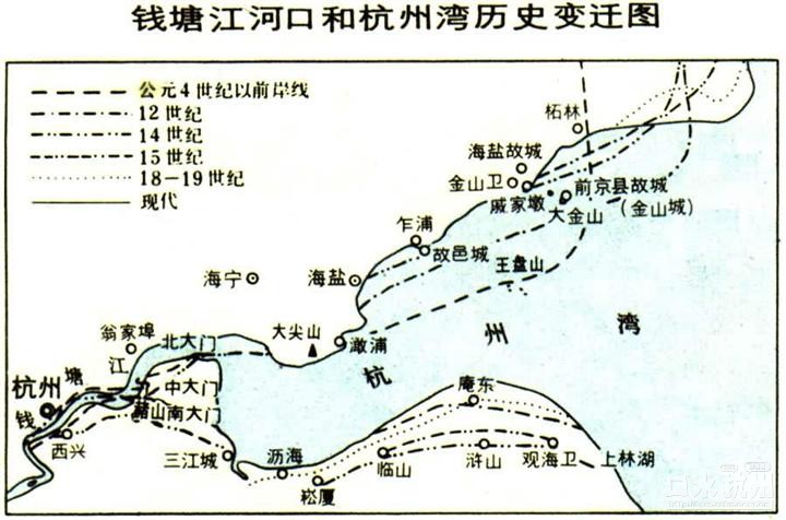 最早的钱江大堤在西湖之西,杭州城建史即先民筑塘围垦史,绝不是由上城